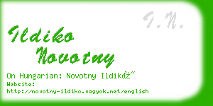 ildiko novotny business card